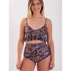 DAIKIRI BIKINIS - Daikiri Bikini Mujer Negro Liso Triángulo Extra Confort UV 50+