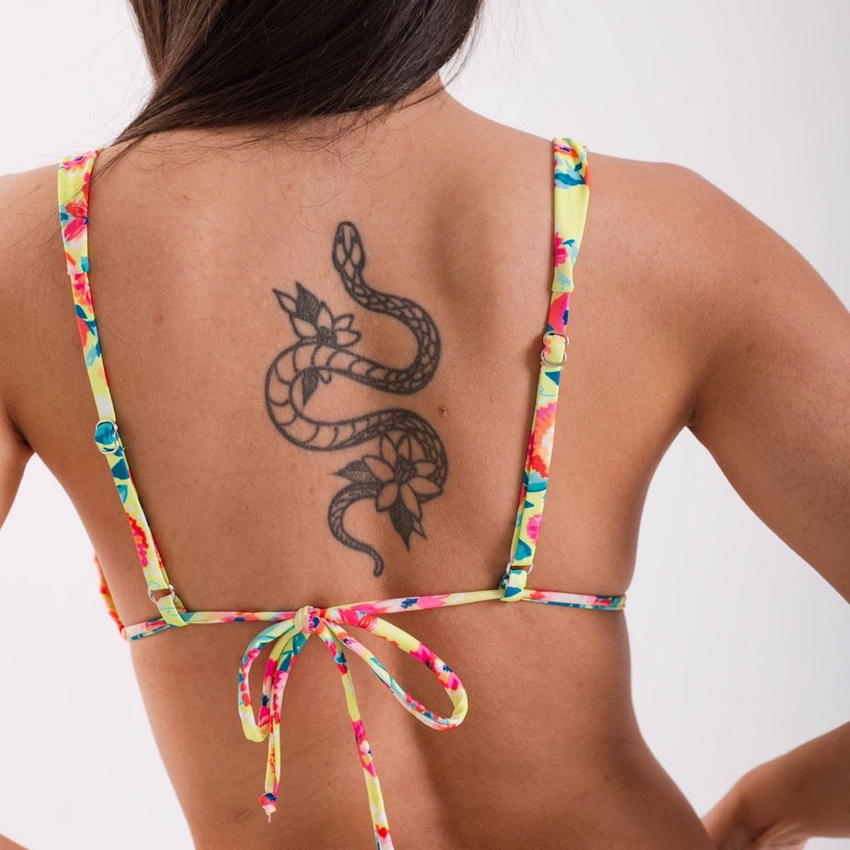 DAIKIRI BIKINIS - Daikiri Top de Bikini Mujer Negro Liso Triángulo Ajustable Protección UV 50+