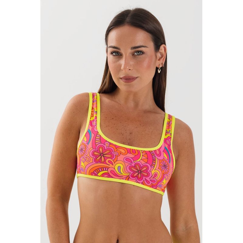DAIKIRI BIKINIS - Daikiri Top de Bikini Mujer Negro Liso Ajustable Extra Confort UV 50+