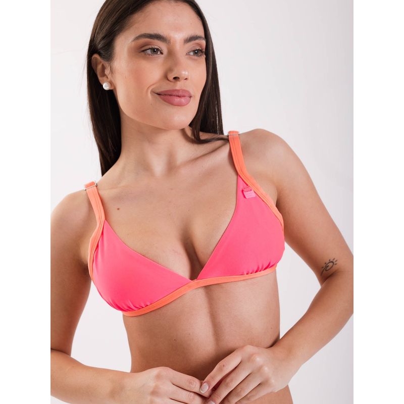 DAIKIRI BIKINIS - Daikiri Top de Bikini Mujer Negro Liso Triángulo Ajustable UV 50+