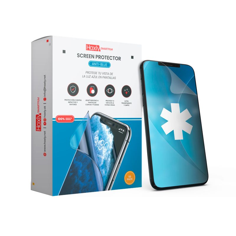 GENERICO - Pack 50 Laminas de Hydrogel Haxly Anti Blue Ray 180x120mm