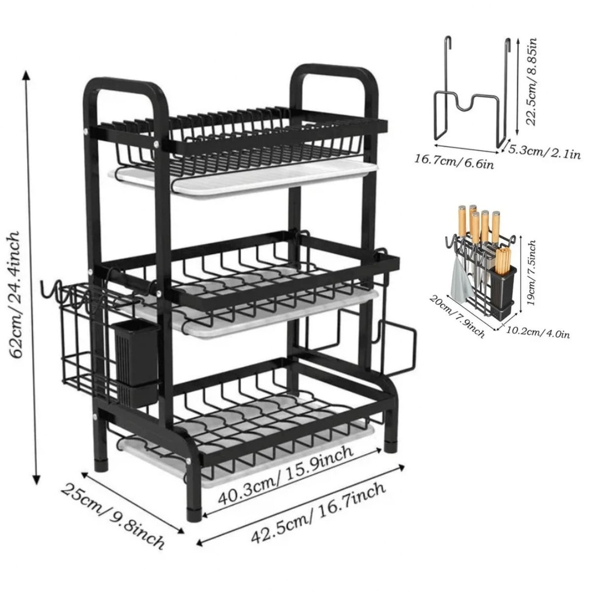 REBAJAS - Escurridor Platos Secador Loza Inoxidable 3 Niveles