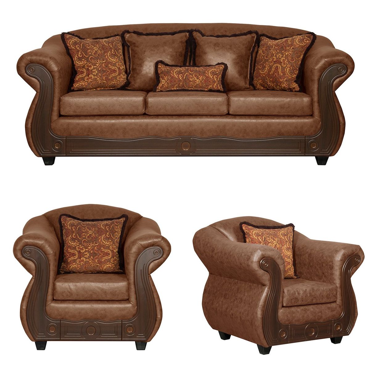 BLACK FACTORY - Juego de Living 3 1 1 Estambul Terracota