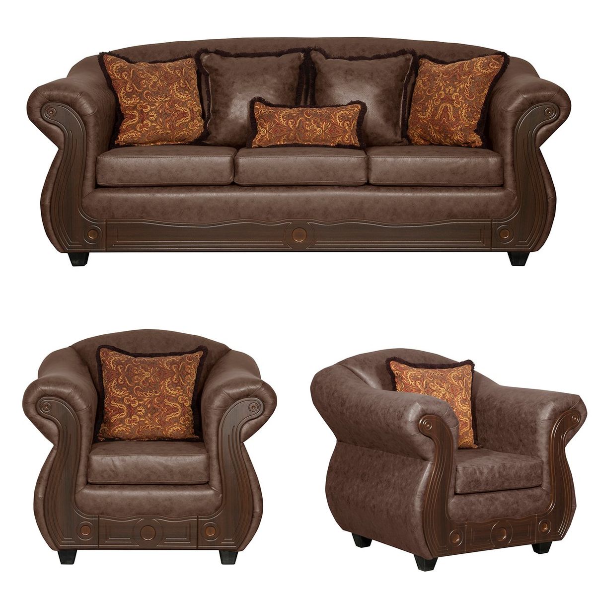 BLACK FACTORY - Juego de Living 3 1 1 Estambul Chocolate