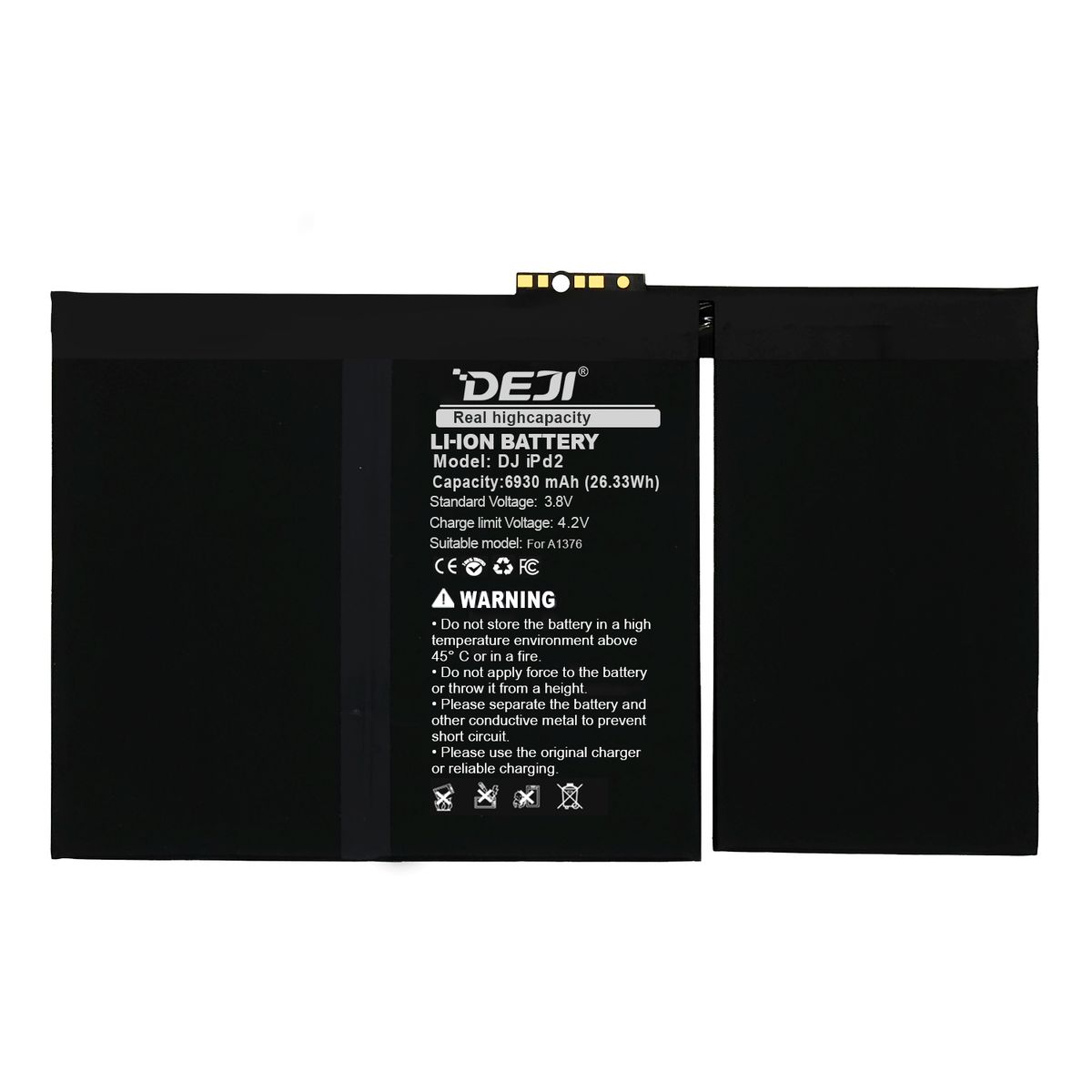 GENERICO - Bateria Compatible con iPad 2 DEJI Capacidad 6930mAh