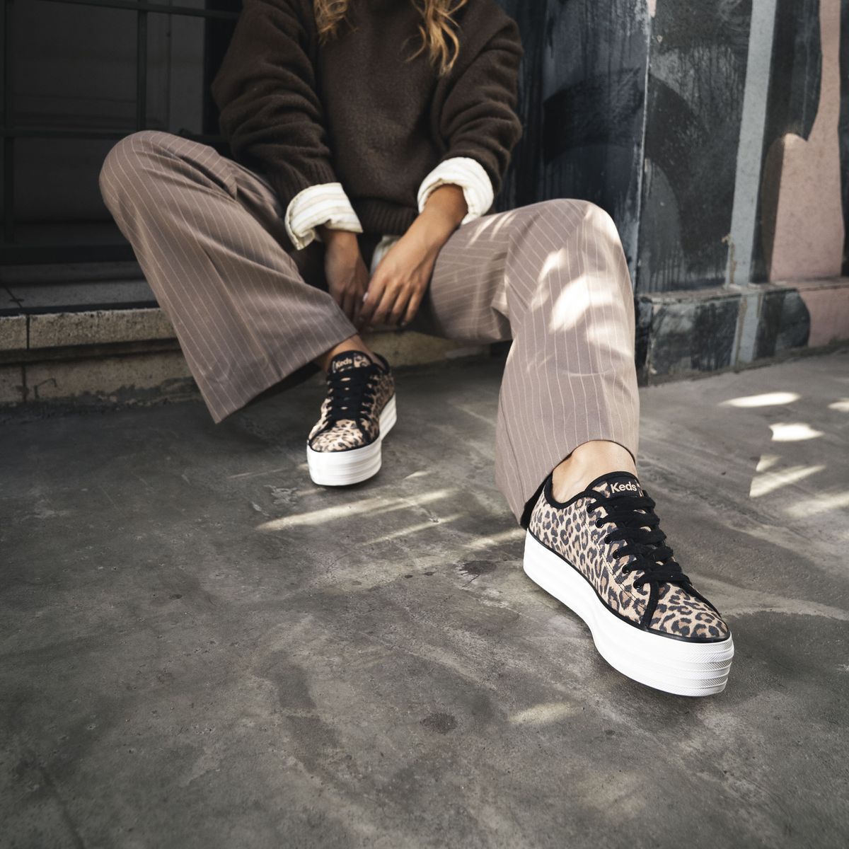 KEDS - Zapatilla Gamuza Mujer Triple Up Animal Print KEDS