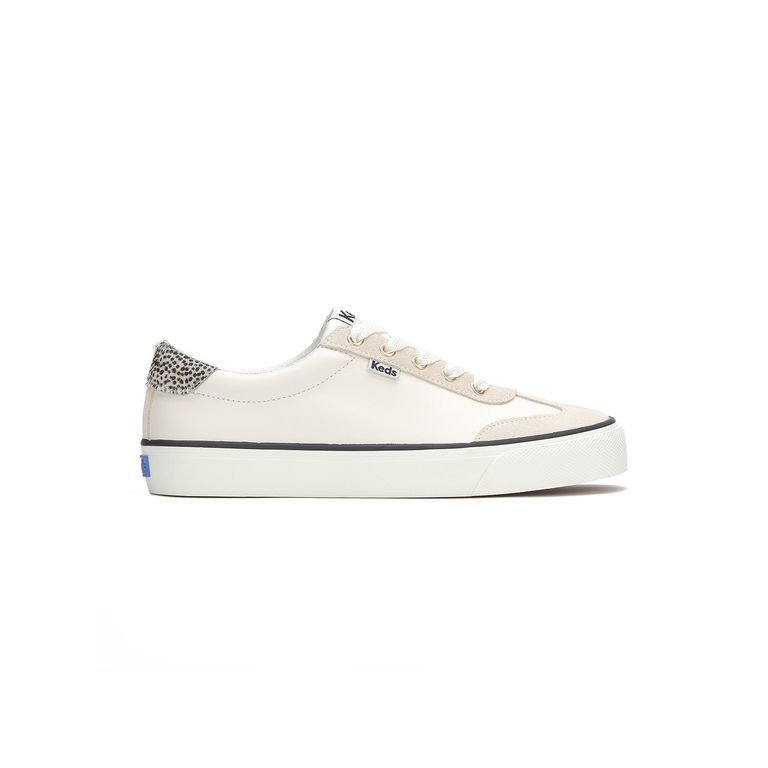 Zapatilla Cuero Mujer Jump Kick Beige