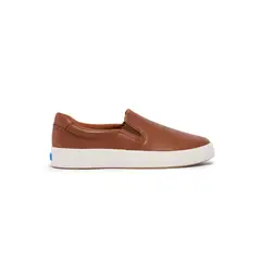 KEDS - Zapatilla Cuero Mujer Pursuit Slip Camel