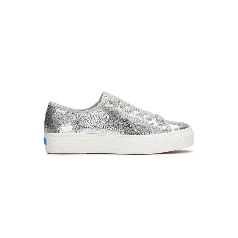 KEDS - Zapatilla Cuero Mujer Triple Kick Plateado KEDS