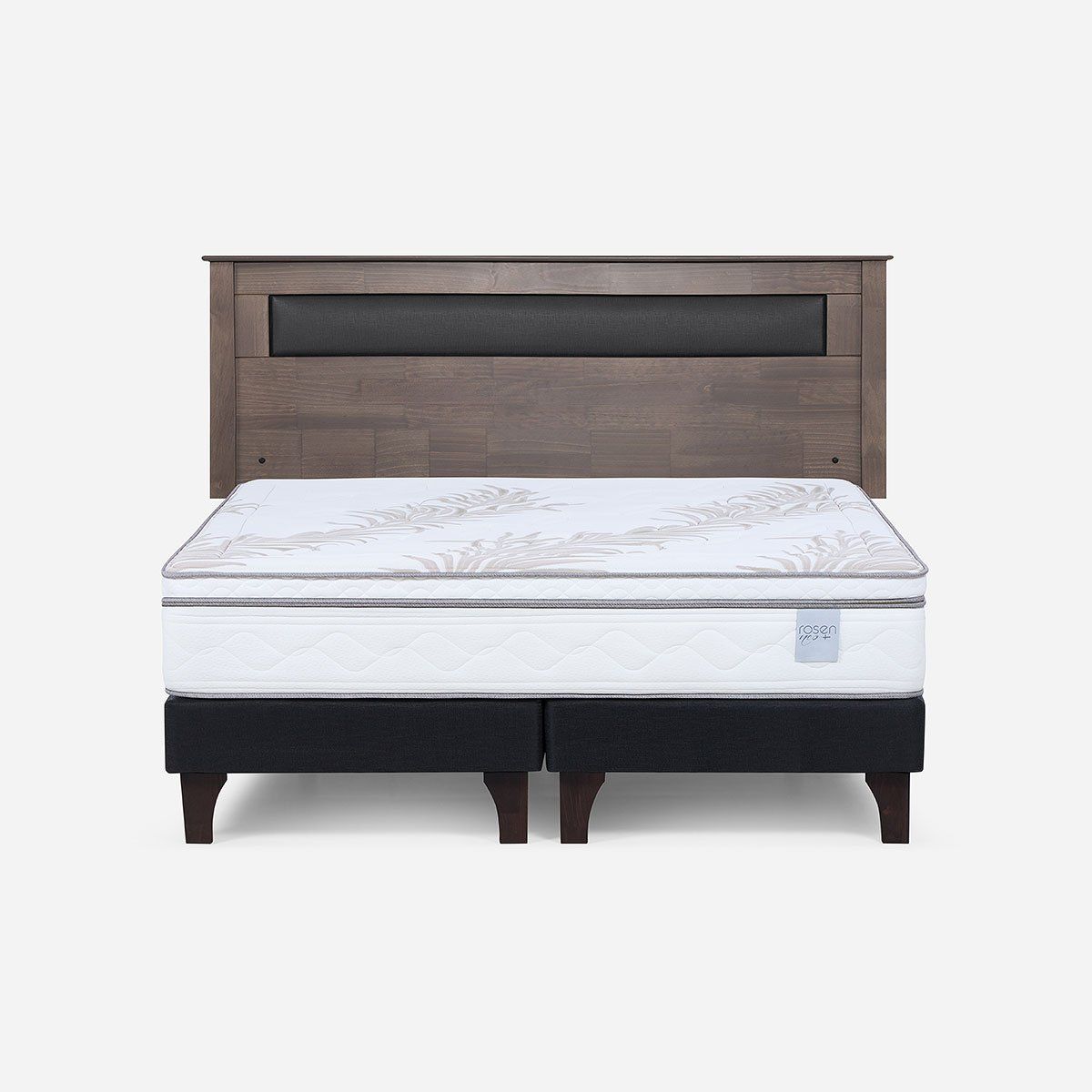 ROSEN - Cama Europea Neo Plus King 180x200 cm + Respaldo Ferrara