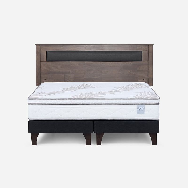 ROSEN - Cama Europea Neo Plus King 180x200 cm + Respaldo Ferrara