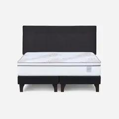 ROSEN - Cama Europea Neo Plus King + Respaldo New Bennet Grafito