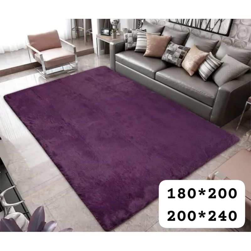 GENERICO - alfombra tipo shagy peluda con antideslizante  240x200
