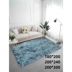 GENERICO - Alfombra tipo shagy peluda con antideslizante 240x200