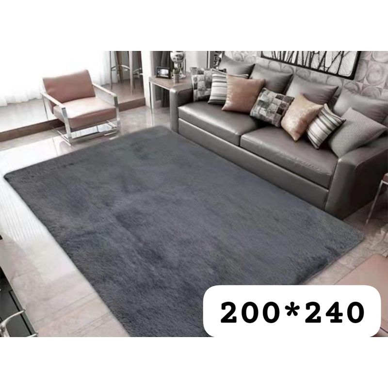 GENERICO - alfombra tipo shagy peluda con antideslizante 240x200