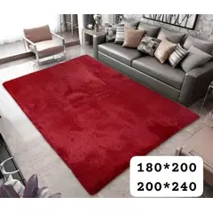GENERICO - Alfombra tipo shagy peluda con antideslizante 240x200