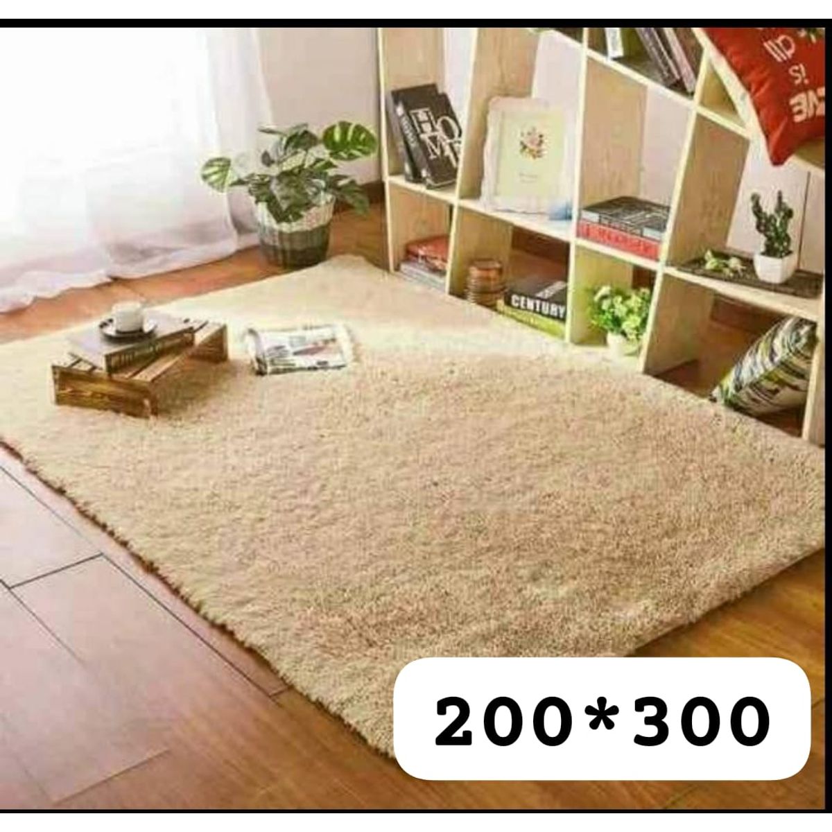 GENERICO - alfombra tipo shagy peluda con antideslizante 240x200