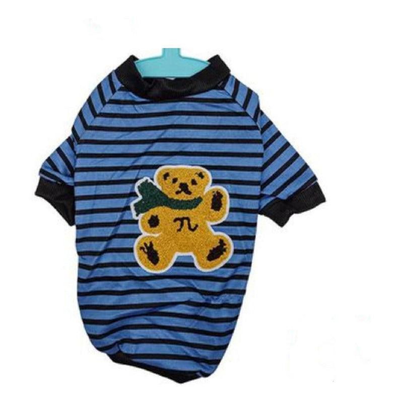 GENERICO - Ropa Polera Para Perros Diseño Ositos Tela Fresca - Azul - L