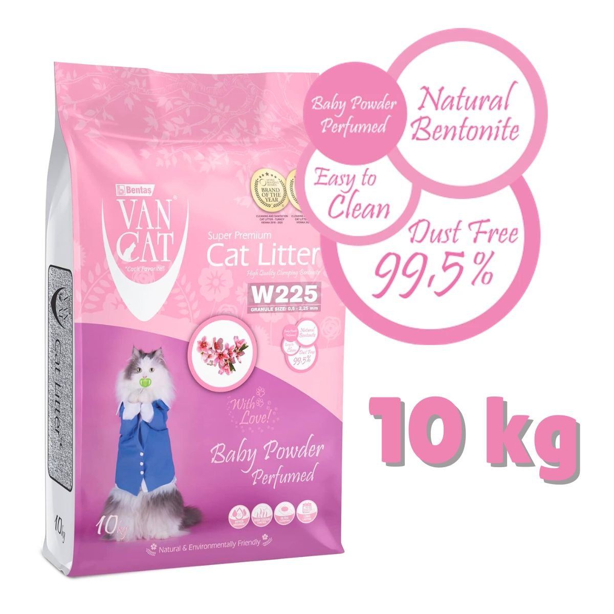 GENERICO - VanCat  Arena Sanitaria 10kg Talco Bebe