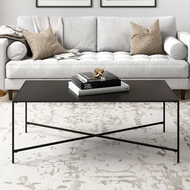 LIVING MARKET - Mesa de centro Elbi metal 122 x 61 x 46 cm.