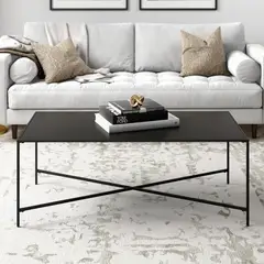 LIVING MARKET - Mesa de centro Elbi metal 122 x 61 x 46 cm.
