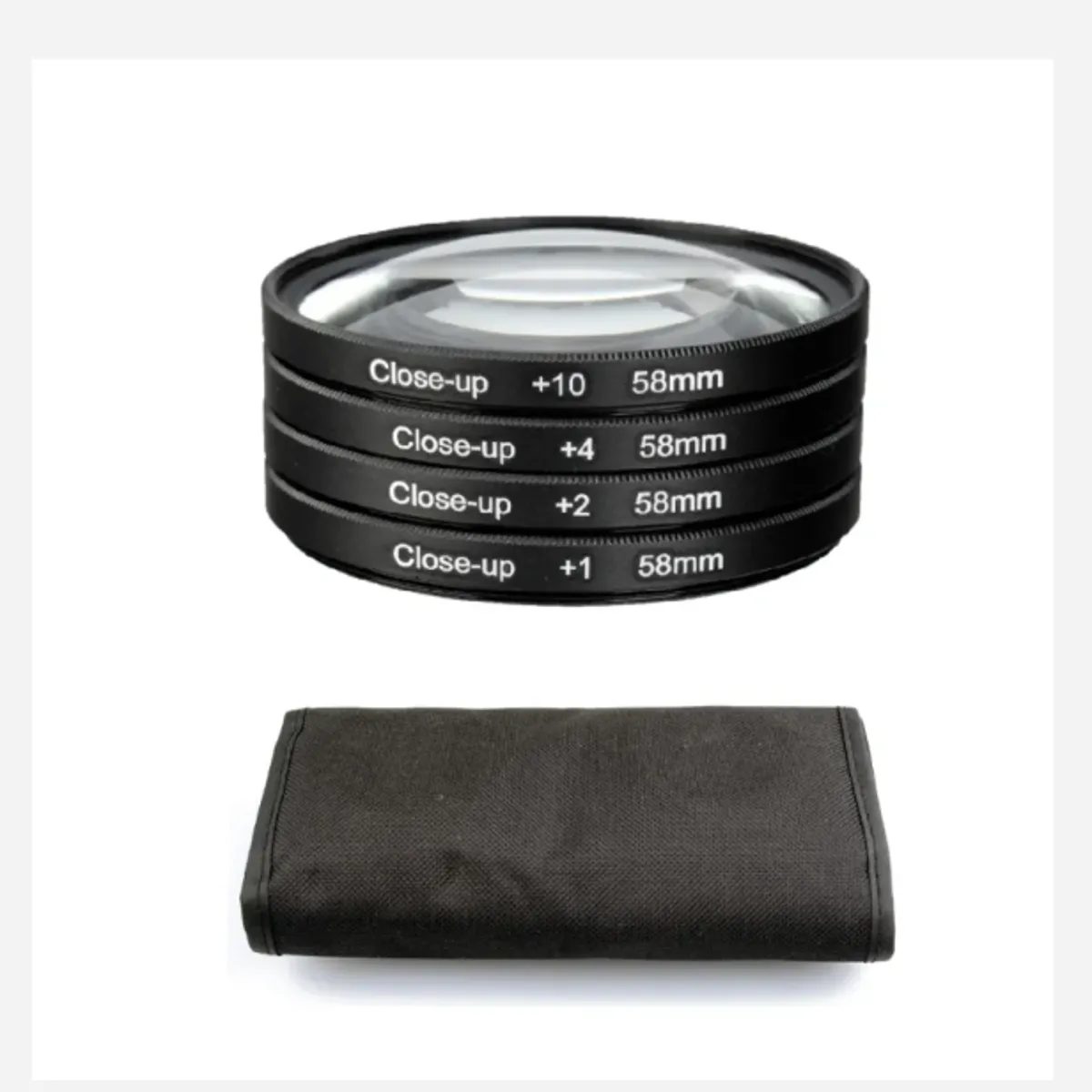 GENERICO - KIT FILTROS MACRO EFECTO LUPA +1 +2 +4 +10 77MM