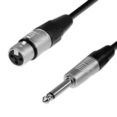 ULINK - CABLE XLR HEMBRA A PLUG 6.3 MONO, 10 MTS, NEGRO.