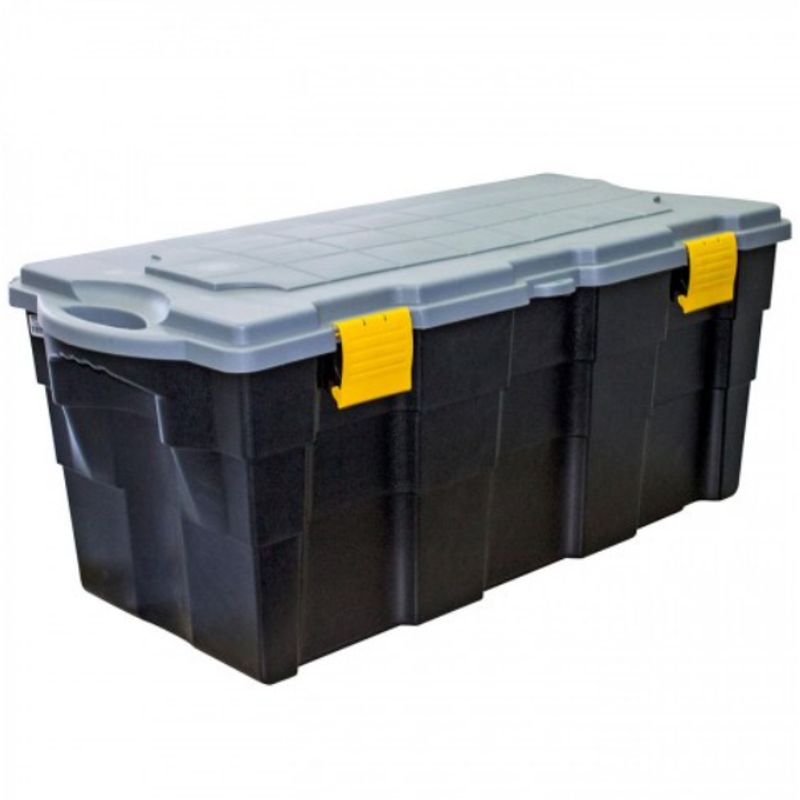 WENCO - Baul Organizador 100 Litros Negro//Gris