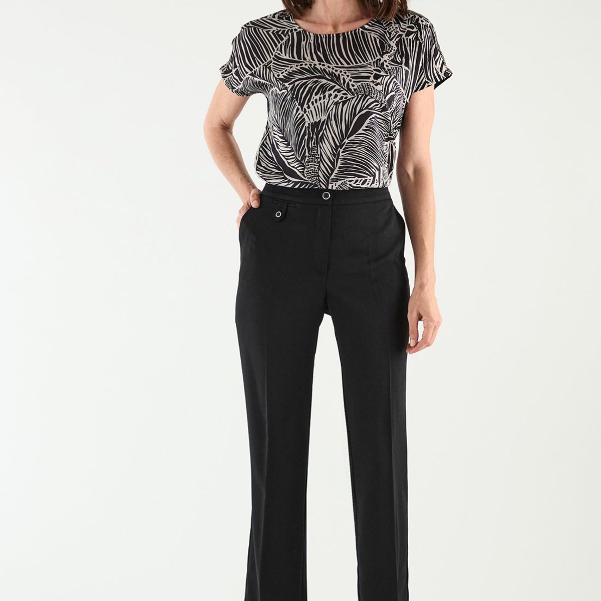 MA GRIFFE - Pantalon Negro Mujer Magriffe