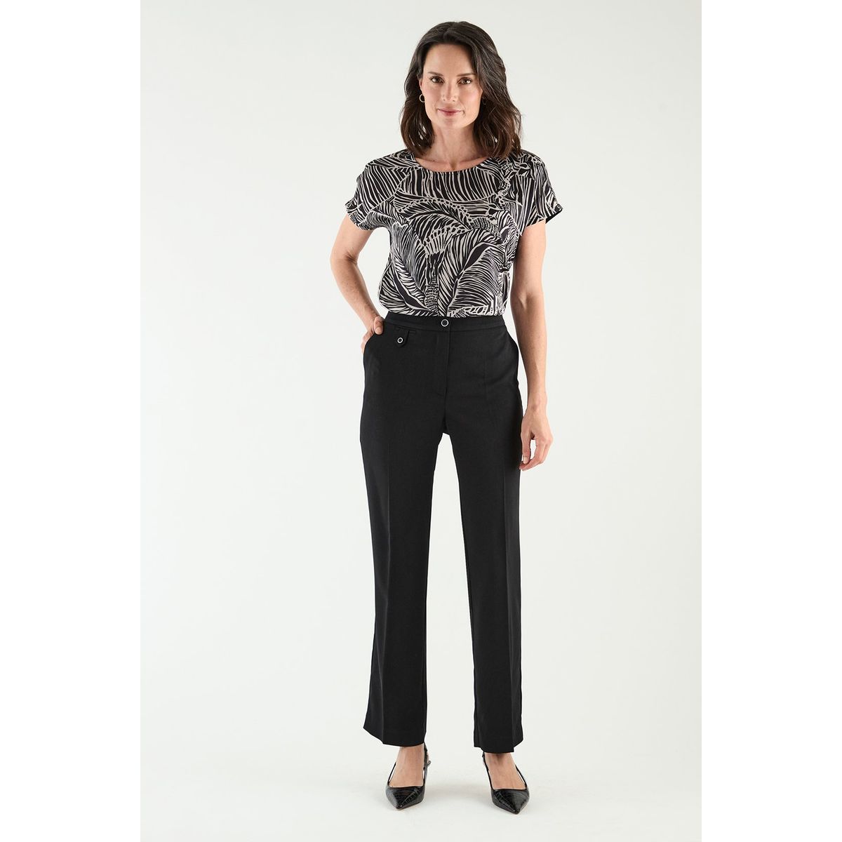 MA GRIFFE - Pantalon Negro Mujer Magriffe