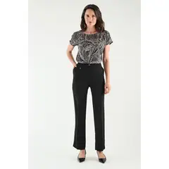 MA GRIFFE - Pantalon Formal Recto Negro Magriffe
