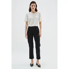 MA GRIFFE - Jeans Crop Negro Magriffe