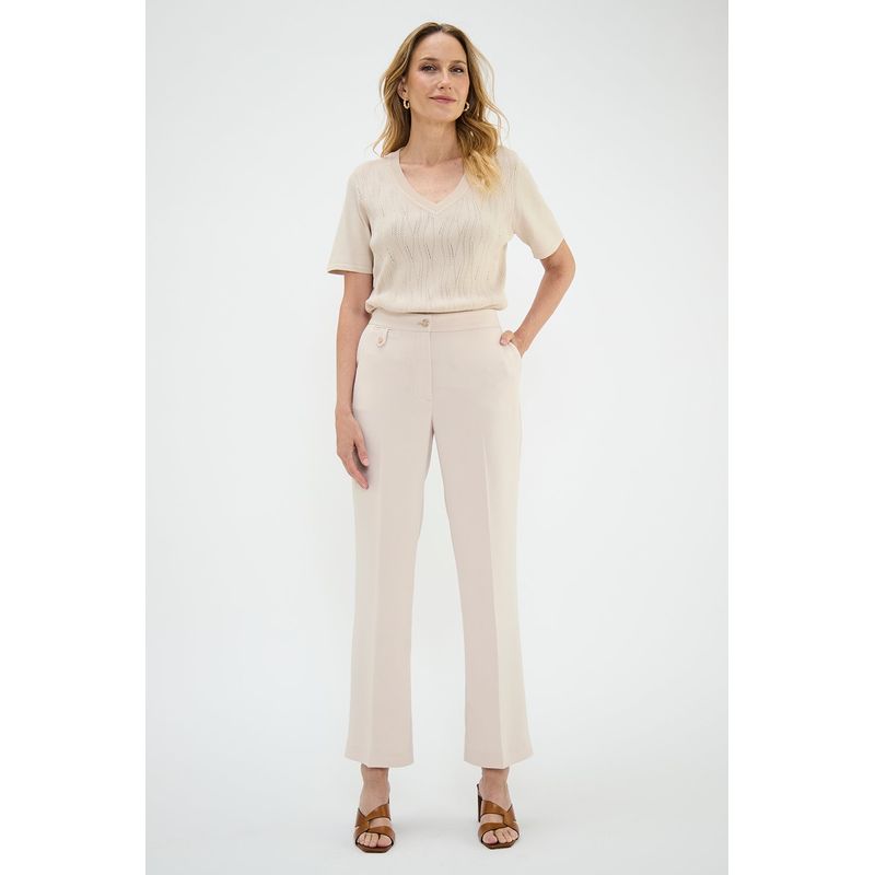 MA GRIFFE - Pantalon Formal Recto Beige Magriffe