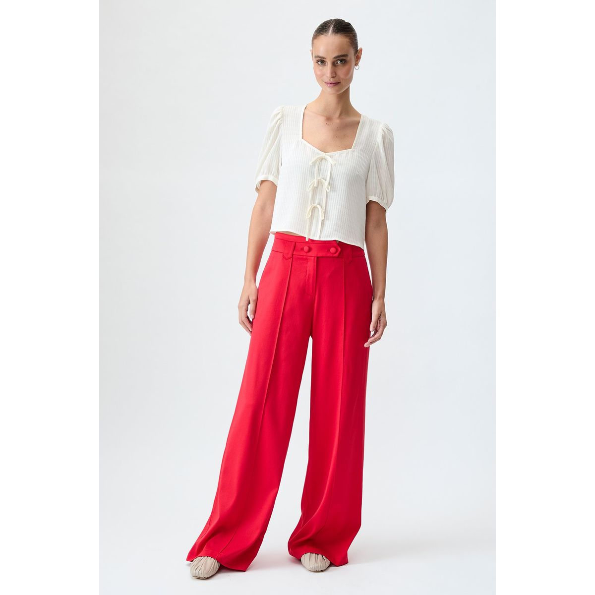 IO - Pantalon Rojo Mujer Io