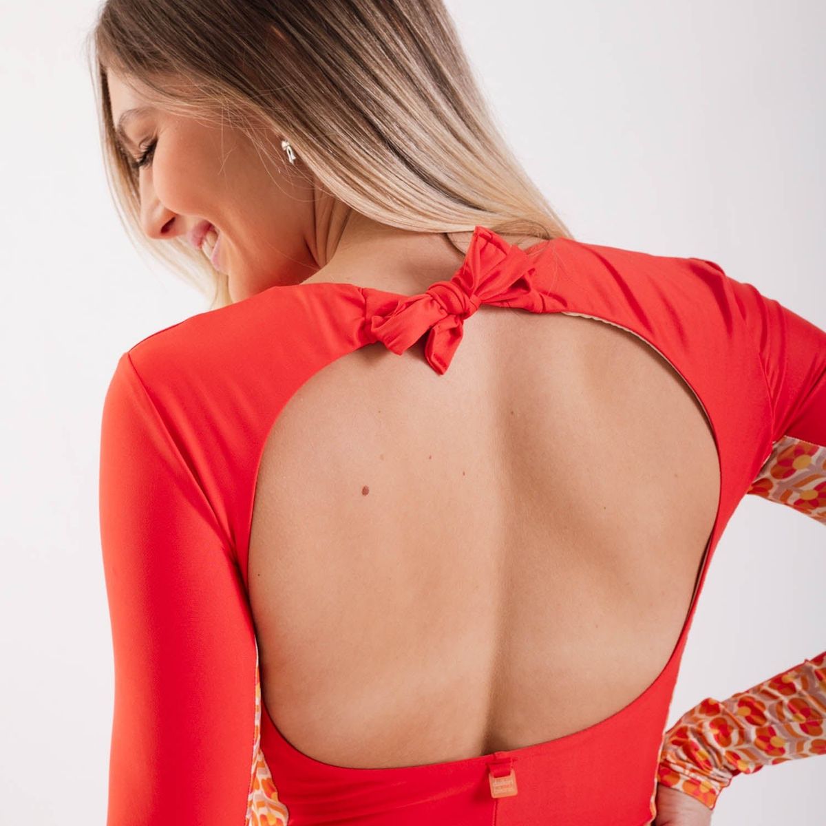 DAIKIRI BIKINIS - Daikiri Traje de Baño Surf Mujer Negro Liso Manga Larga Deportivo UV 50+