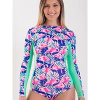 Daikiri Traje de Baño Surf Mujer Negro Liso Manga Larga Deportivo UV 50+