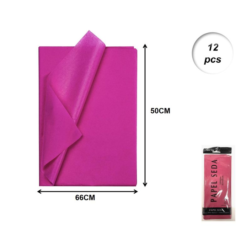 GENERICO - PAPEL DE SEDA 12 PCS 50 CM X 66 CM