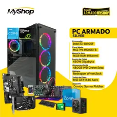 GENERICO - PC Gamer SILVER - Intel i3-10105F - 16GB RAM - 480GB SSD - GTX1630 Aero