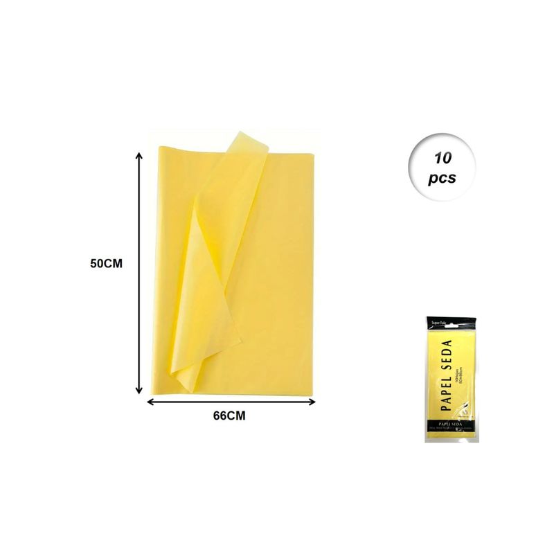 GENERICO - PAPEL DE SEDA 10 PCS 50 CM X 66 CM
