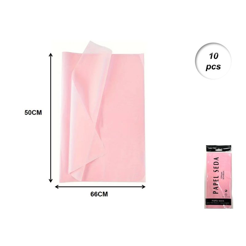 GENERICO - PAPEL DE SEDA 10 PCS 50 CM X 66 CM