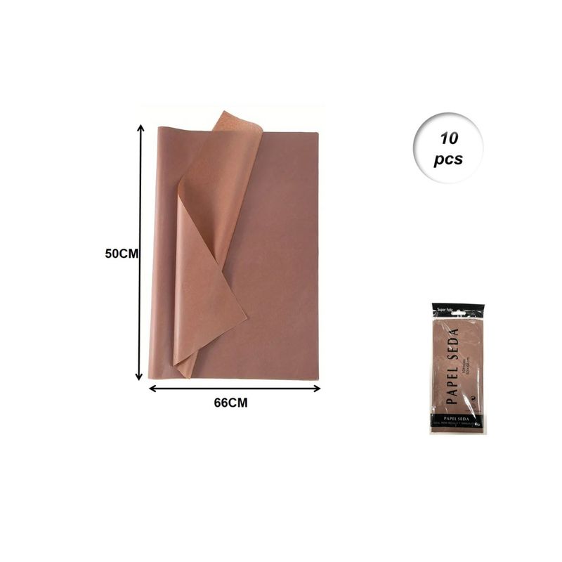 GENERICO - PAPEL DE SEDA 10 PCS 50 CM X 66 CM