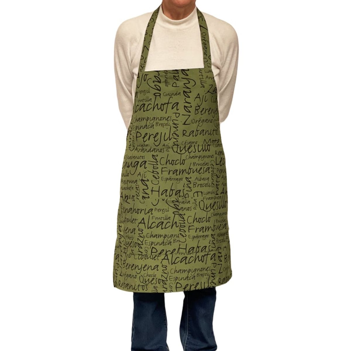 90 GRADOS - Pechera Delantal Chef Estampada Confeccion Nacional Usos Varios