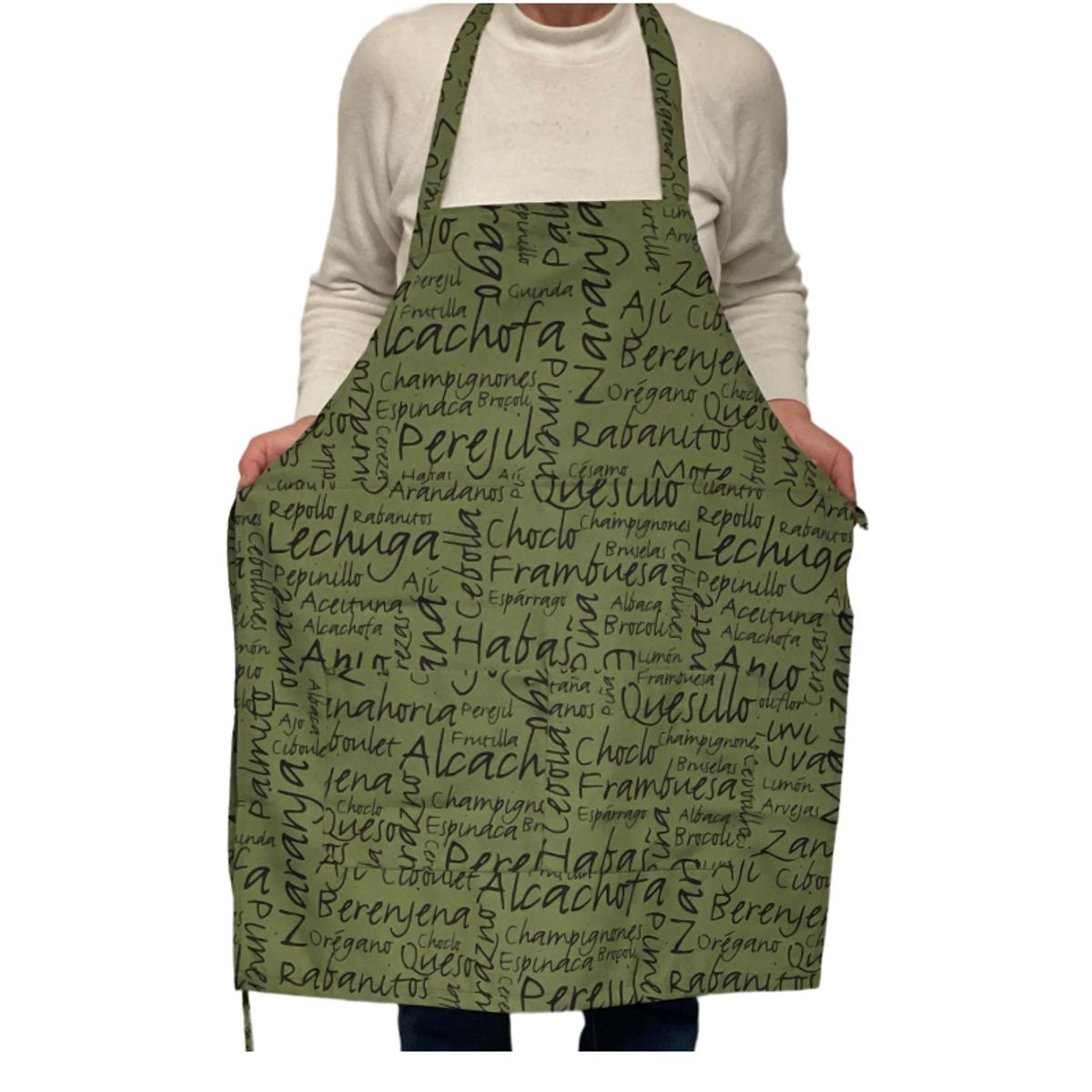 90 GRADOS - Pechera Delantal Chef Estampada Confeccion Nacional Usos Varios