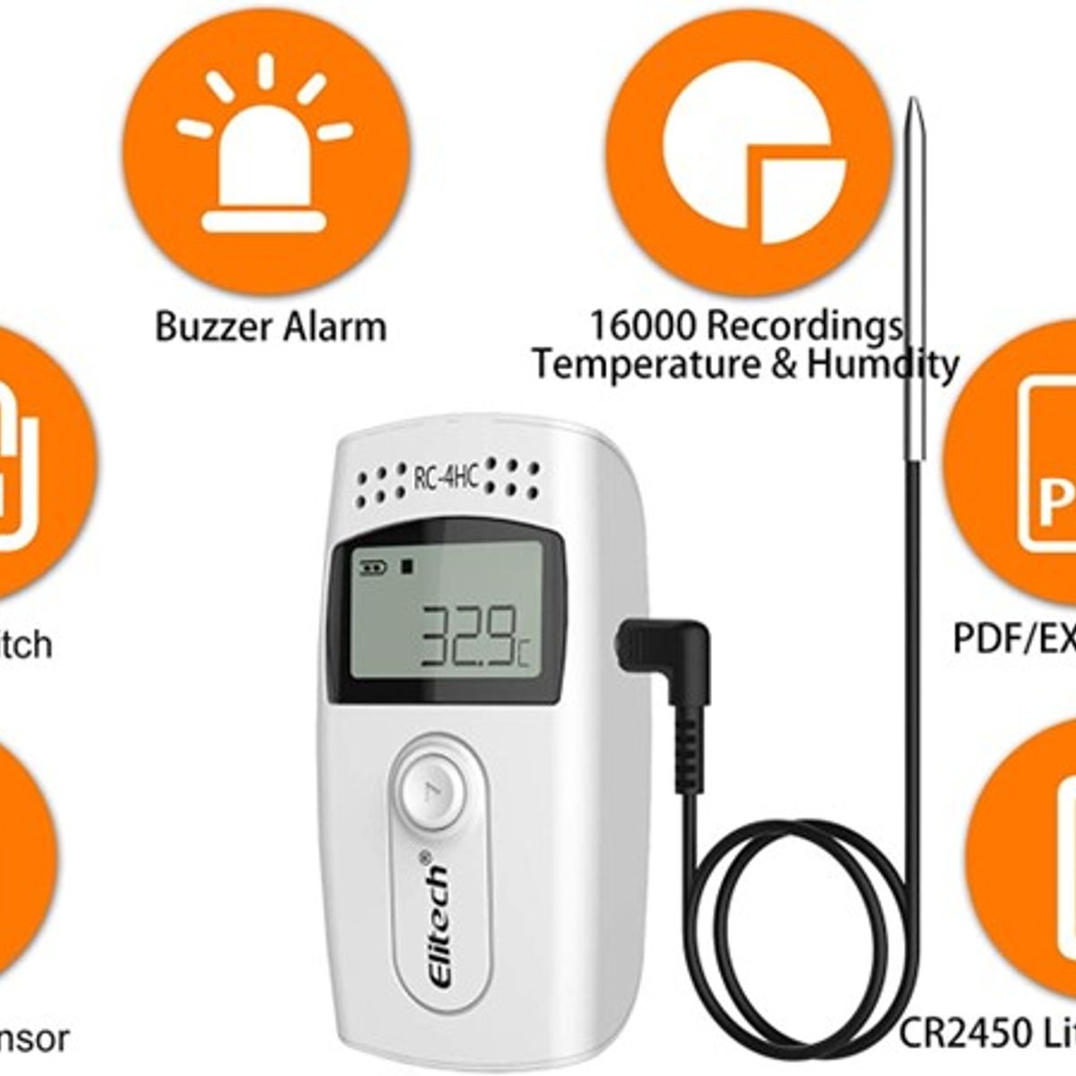 GENERICO - Data Logger Temperatura Y Humedad - Elitech