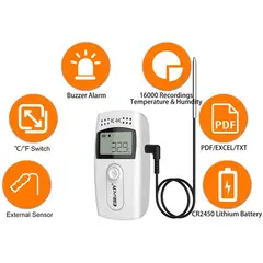 GENERICO - Data Logger Temperatura Y Humedad - Elitech