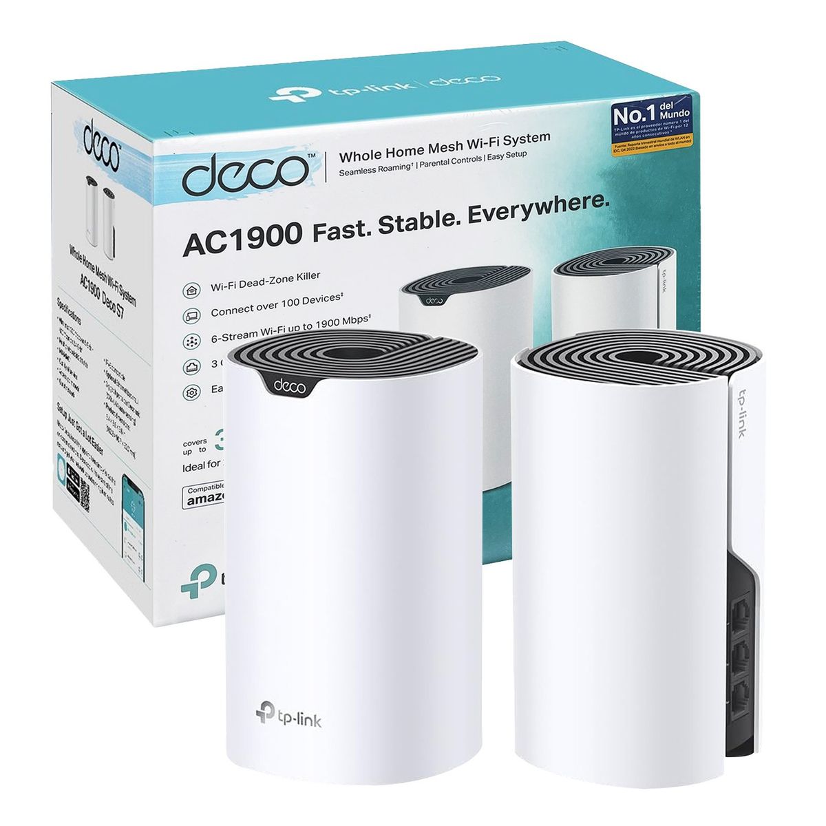 TP LINK - Sistema Wifi Mesh TP-Link Deco S7 AC1900 x2 Nodo Doble Banda