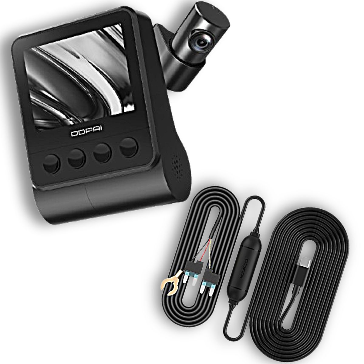 DDPAI - Conjunto Cámara 4K GPS ADAS dashcam DDPAI Z50 Dash Cam + cableado