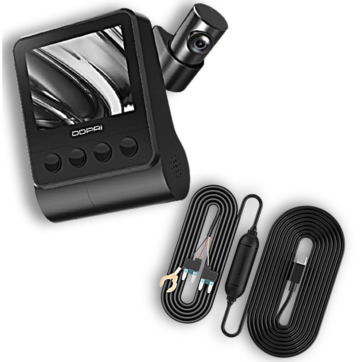 DDPAI - Conjunto Cámara 4K GPS ADAS dashcam DDPAI Z50 Dash Cam + cableado