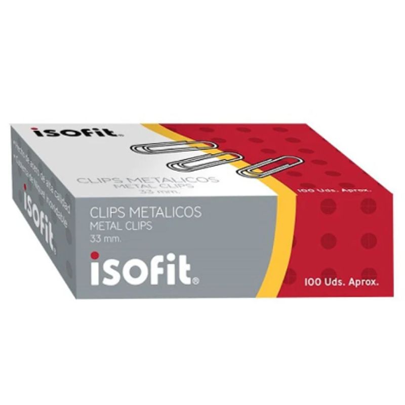 ISOFIT - Clips Isofit Metal 33 Mm De 100 Unidades