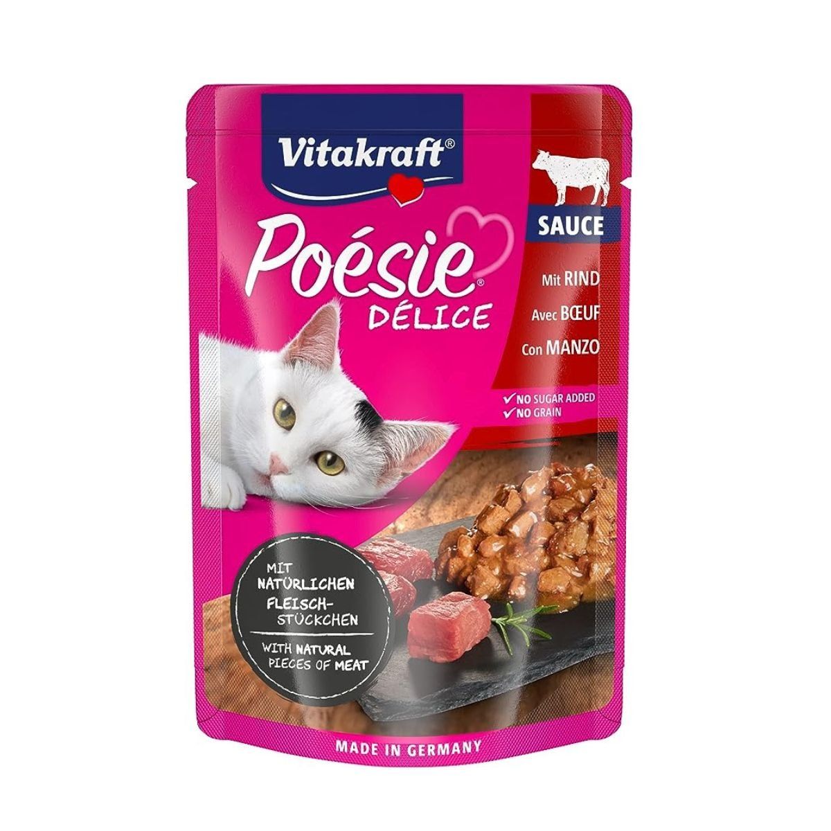 VITAKRAFT - Alimento Húmedo Vitakraft Poesie Carne 85g Gato Adulto